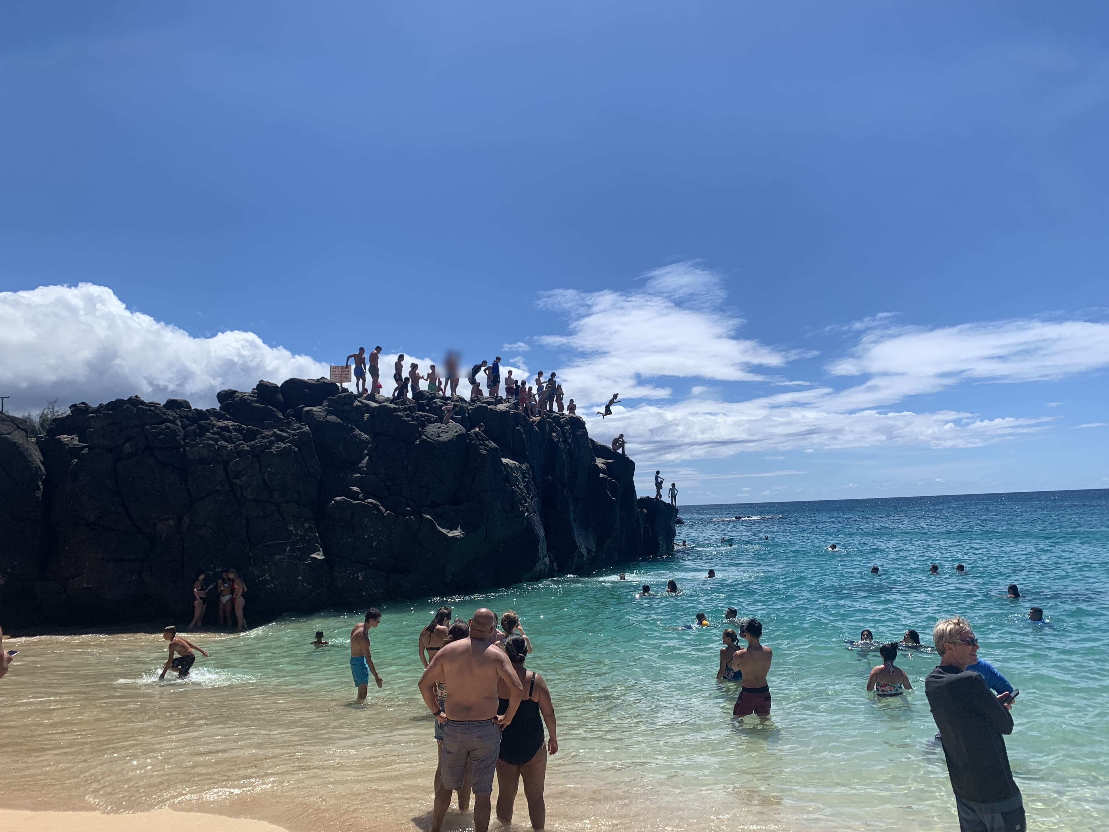 Waimea Bay rock jump